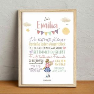 Frames |   Personalized First Day Of School Sign Custom Name Perfect Gift For Kids Frames Frames