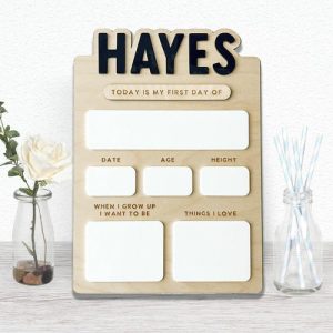 Frames |   Personalized First Day Of School Sign Custom Name Unique Gift For Kids Frames Frames