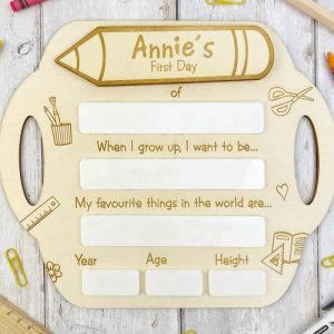 Frames |   Personalized First Day Of School Sign Custom Name Wonderful Gift For Kids Frames Frames