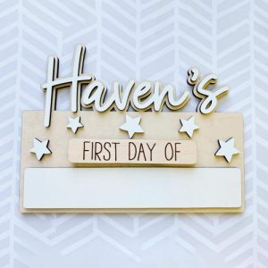 Frames |   Personalized First Day Of School Sign With Custom Name Beautiful Gift For Child Frames Frames