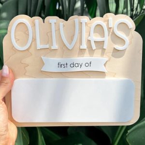 Frames |   Personalized First/Last Day Of School Sign Custom Name Lovely Gift For Kids Frames Frames