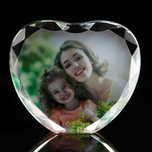 Frames |   Personalized Heart Shape Photo Crystal Frame Frames Frames