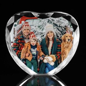 Frames |   Personalized Heart Shape Photo Crystal Frame  For Christmas Frames Frames