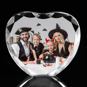 Frames |   Personalized Heart Shape Photo Crystal Frame For Halloween Frames Frames