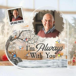 Frames |   Personalized Heart Shaped Acrylic Photo Plaque I’M Always With You Memorial Gift For Parents Frames Frames