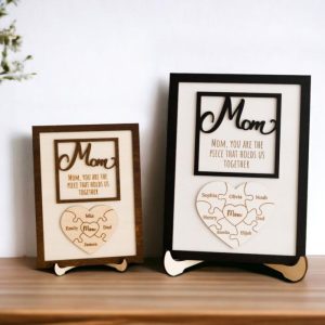 Frames |   Personalized Heart-Shaped Name Puzzle Photo Frame Warm Mother’s Day Gift Frames Frames