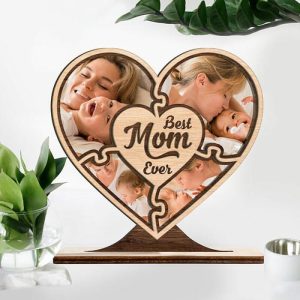 Frames |   Personalized Heart Shaped Picture Frame Best Mom Ever Meaningful Gift For Mother’s Day Frames Frames