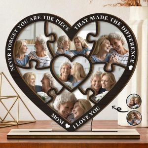 Frames |   Personalized Heart Shaped Picture Frame You Are The Piece That Made The Difference Warm Mother’s Day Gift Frames Frames