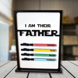 Frames |   Personalized Lightsaber Name Puzzle Frame For Father’s Day Gift Frames blue