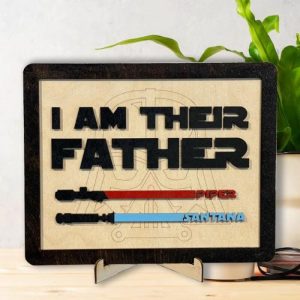 Frames |   Personalized Lightsaber Name Puzzle Frame With Star Wars Pattern For Dad Frames blue