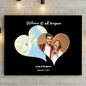 Frames |   Personalized Love Map Frame Creative Gift For Sweet Lovers Frames Frames