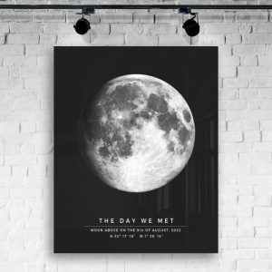 Frames |   Personalized Moon Phase Canvas Wall Art With Custom Text Precious Present For Couples Frames Frames