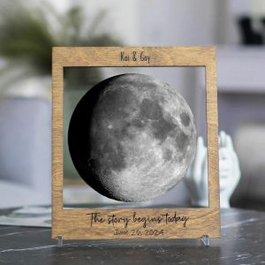 Frames |   Personalized Moon Phase Photo Frame The Story Begins Special Day Meaningful Gift For Loved One Frames Frames