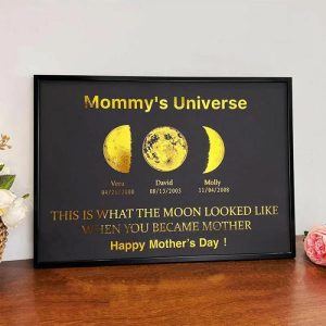 Frames |   Personalized Moon Phase Picture Frame With Custom Name And Text Creative Present For Family Frames Frames