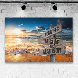 Frames |   Personalized Name Canvas Wall Art Beautiful Scenery Pattern Interesting Gift For Family Frames Frames