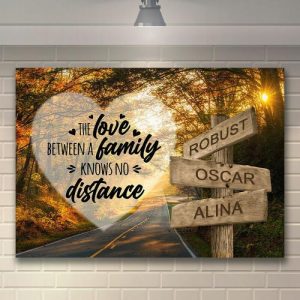 Frames |   Personalized Name Canvas Wall Art Funny Gift For Family "No Distance" Frames Frames