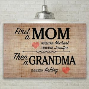 Frames |   Personalized Name Canvas Wall Art Identity Change Record Best Mother’s Day Gift Frames Frames