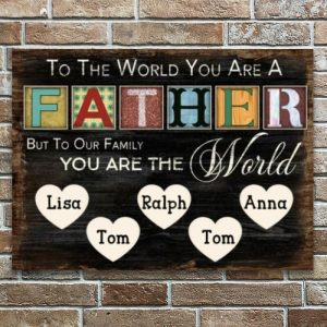 Frames |   Personalized Name Canvas Wall Art Interesting Gift For Best Father Frames Frames