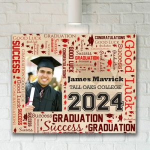 Frames |   Personalized Name Canvas Wall Art With Custom Picture Funny Gift For Graduation Frames Frames