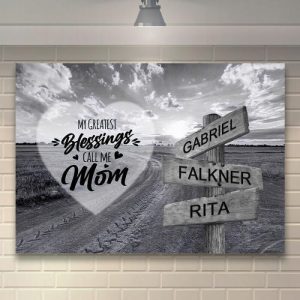 Frames |   Personalized Name Canvas Wall Art With Dirt Road Best Gift For Family Frames Frames