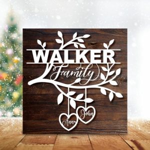 Frames |   Personalized Name Family Tree Frame With Branches Pattern Best Present For Family Frames Frames