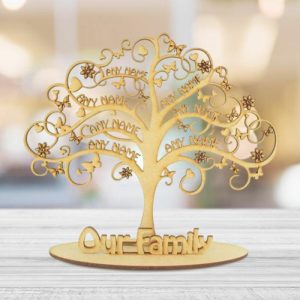 Frames |   Personalized Name Family Tree Frame With Butterflies Pattern Funny Design Gift For Family Frames Frames