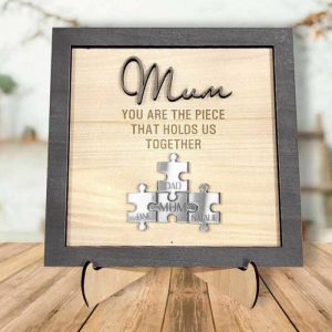 Frames |   Personalized Name Puzzle Frame "You Are The Piece That Holds Us Together" For Mother’s Day Gift Frames Frames