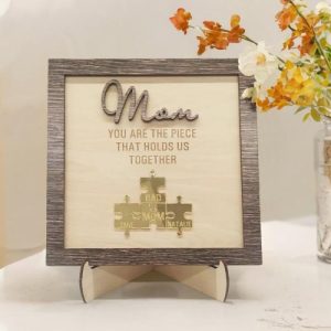 Frames |   Personalized Name Puzzle Frame "You Are The Piece That Holds Us Together" Mother’s Day Gift Frames Frames