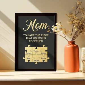 Frames |   Personalized Name Puzzle Photo Frame Warm Gift For Loved Ones Frames black