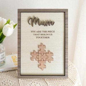 Frames |   Personalized Name Puzzle Photo Frame Warm Gift For Mother’s Day Frames Frames