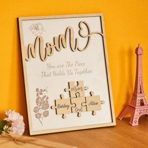 Frames |   Personalized Name Puzzle Photo Frame Warm Mother’s Day Gift For Mom Frames Frames