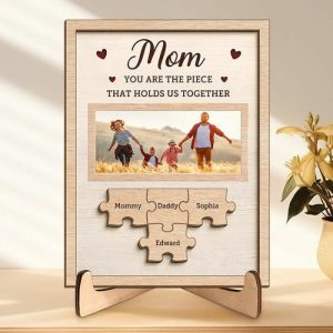 Frames |   Personalized Name Puzzle Photo Frame With Custom Photo Mother’s Day Gift Frames Frames