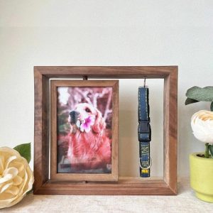 Frames |   Personalized Pet Collar Frame Custom Photo Memorial Gift For Cute Dogs Frames Frames