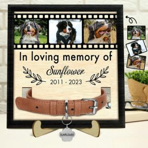 Frames |   Personalized Pet Collar Frame Custom Photo Memorial Gift For Pet Lovers Frames Frames