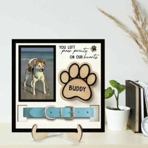 Frames |   Personalized Pet Collar Memorial Photo Frame Customized Photo Memorial Gift Frames Frames