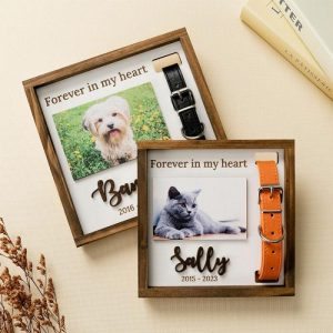 Frames |   Personalized Pet Collar Photo Frame Memorial Gift For Cute Pets Frames Frames