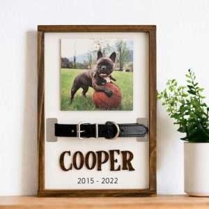 Frames |   Personalized Pet Collar Photo Frame Memorial Gift For Dogs Frames Frames