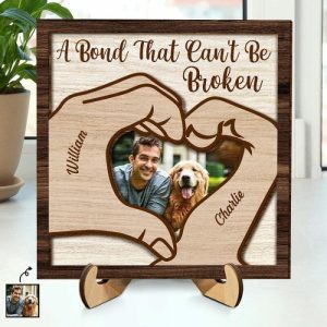 Frames |   Personalized Photo Frame A Bond That Can’T Be Broken With Custom Names Great Gift For Pet Lovers Frames Frames