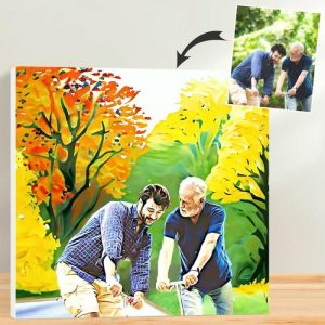 Frames |   Personalized Photo Frame Custom Diy Paint By Numbers Kits Precious Gift For Dear Dad Frames 24 Colors