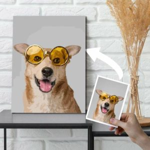 Frames |   Personalized Photo Frame Custom Diy Paint By Numbers Kits Stylish Gift For Pet Lover Frames 24 Colors