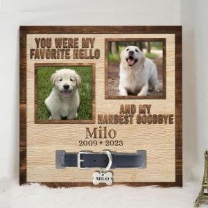 Frames |   Personalized Photo Pet Memorial Collar Photo Frame Precious Gift Frames Frames