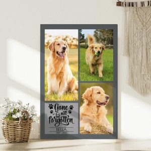 Frames |   Personalized Picture Canvas Wall Art Best Present For Pet Lovers "Gone But Not Forgotten" Frames Frames