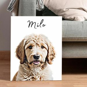 Frames |   Personalized Picture Canvas Wall Art Colorful Present For Pet Lover Frames Frames