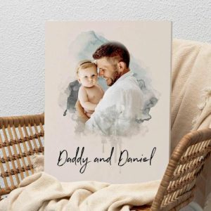 Frames |   Personalized Picture Canvas Wall Art Creative Style Design Home Decor Gift For Dad Frames Frames