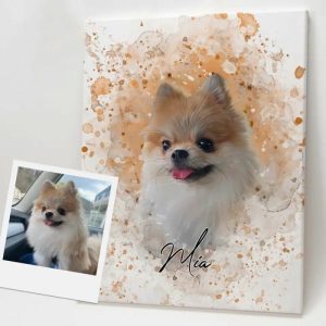 Frames |   Personalized Picture Canvas Wall Art Cute Present For Pet Lovers Frames Frames