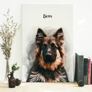 Frames |   Personalized Picture Canvas Wall Art Cute Present For Pet Lovers Frames Frames