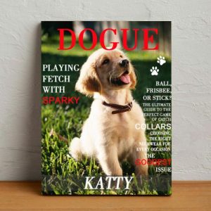 Frames |   Personalized Picture Canvas Wall Art Magazine Design Style Cool Gift For Pet Lover Frames Frames