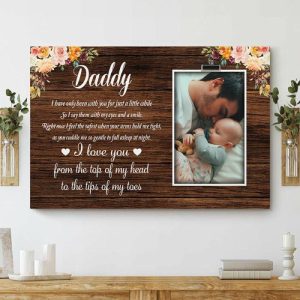 Frames |   Personalized Picture Canvas Wall Art Perfect Gift For Daddy "I Feel The Safest" Frames Frames