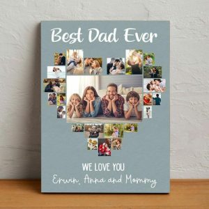 Frames |   Personalized Picture Canvas Wall Art Precious Gift For Dad "We Love You" Frames Frames