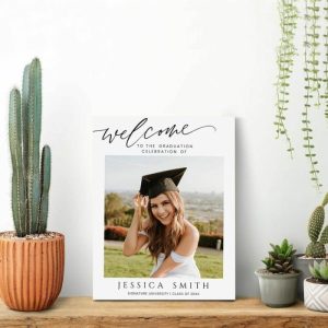 Frames |   Personalized Picture Canvas Wall Art Precious Graduation Present "Welcome To The Party Frames Frames